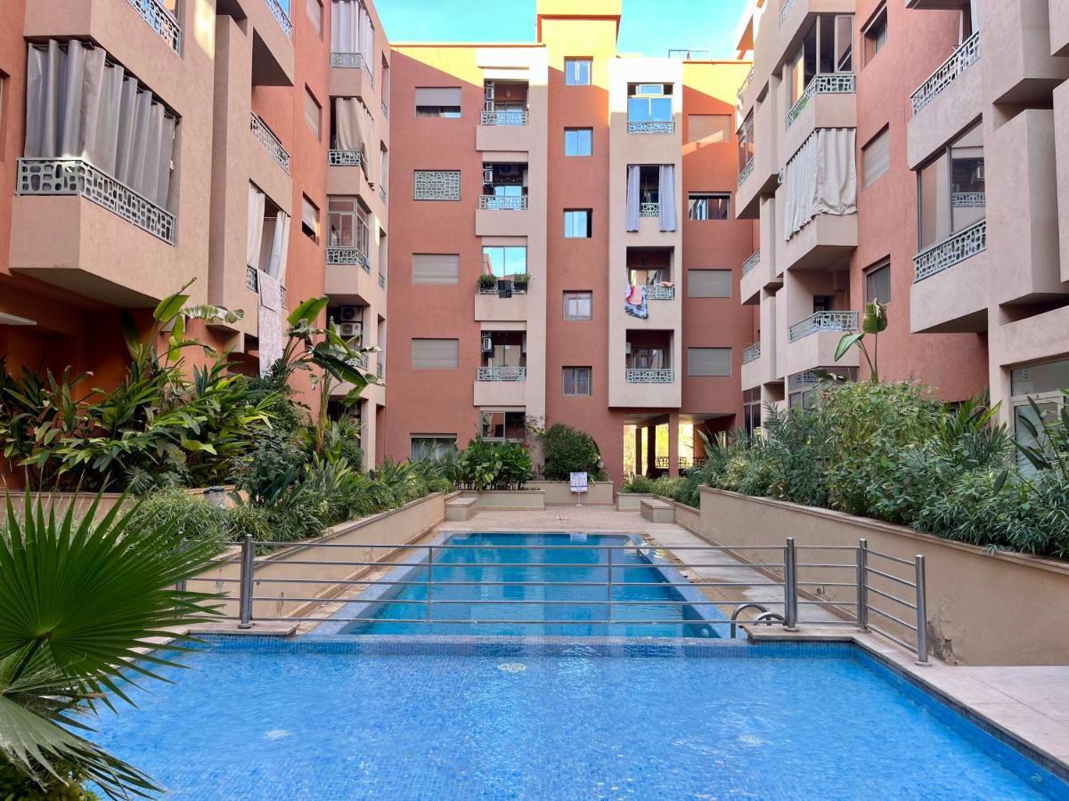 Bel Appartement A Marrakech En Residence Avec Piscine - Fibre & Netflix Marrakesh Bagian luar foto